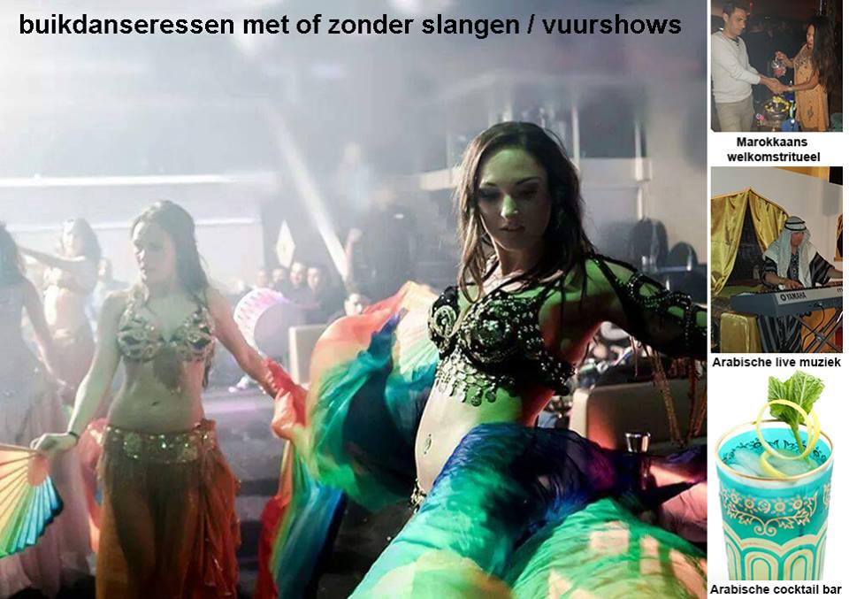 Buikdanseres en slangenshow